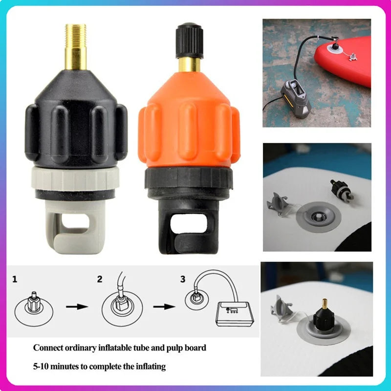 Durable Nylon Air Valve Adaptor – Wear-Resistant Inflatable Pump Adapter for Kayak, SUP Board & Rowing Boat