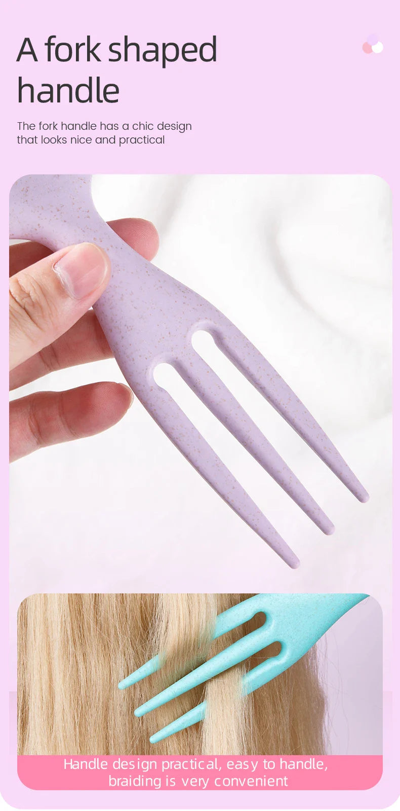 Candy Brush Curly Hair Styling – Nylon Bristle Detangling & Volumizing Comb for All Hair Types