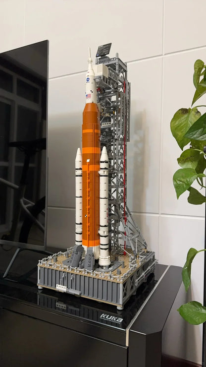 MOC Space Rocket Launch System Building Blocks – Model Toy Ornament Gift for Boys and Kids