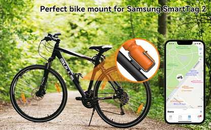 Samsung SmartTag2 Bike Holder — Hidden GPS Tracker Case for Galaxy SmartTag 2, Fits Under Bottle Cage