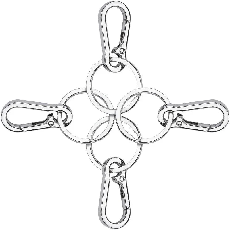 1/5PCS Metal Gourd Buckle Keychain – Strong Carabiner Climbing Hook for Car Keys & Vintage Accessories