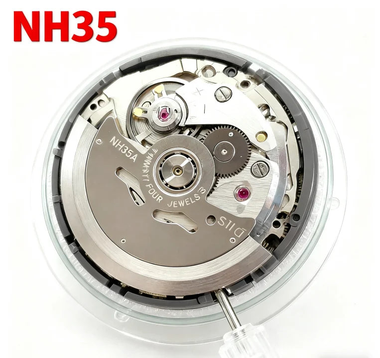 Genuine NH35A Automatic Mechanical Watch Movement – High Accuracy 24 Jewels Self-Winding Replacement Module with 3 O’Clock Date Function