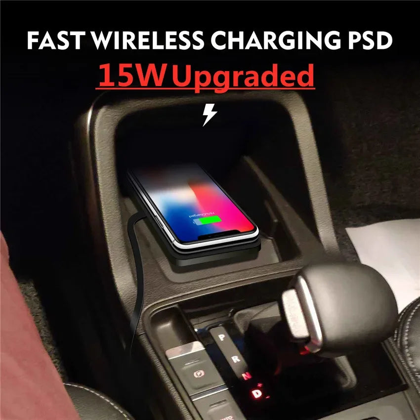 Wireless Charger Car Dock Pad - Fast Charging for iPhone 15, 14, 13, 12, X Pro Max & Samsung S9, S8 - Universal Phone Car Charger