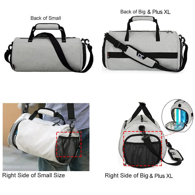 IX Large Gym Bag - Multifunctional Fitness & Travel Shoulder Bag with Wet/Dry Compartments for Men’s Workout, Yoga, and Swimming
