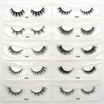 Visofree 3D Mink Eyelashes – 30/40/100 Pairs Handmade Full Strip Lashes with Tray, Cruelty-Free False Lashes for Makeup