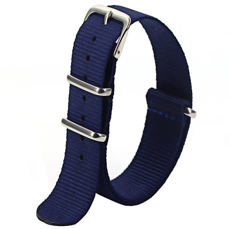 Nylon Watch Strap 16mm 18mm 20mm 22mm — Waterproof Army Sport Watch Band Replacement Belt
