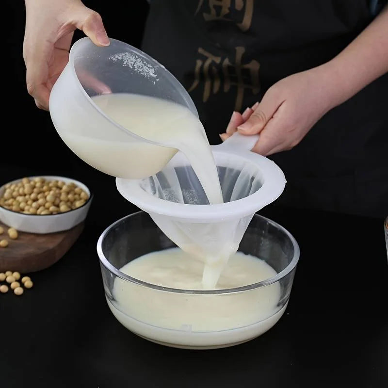 Fine Mesh Strainer Spoon – Nylon Coffee, Milk, Soy & Yogurt Filter, 100–400 Mesh Kitchen Sieve & Dining Gadget Tool