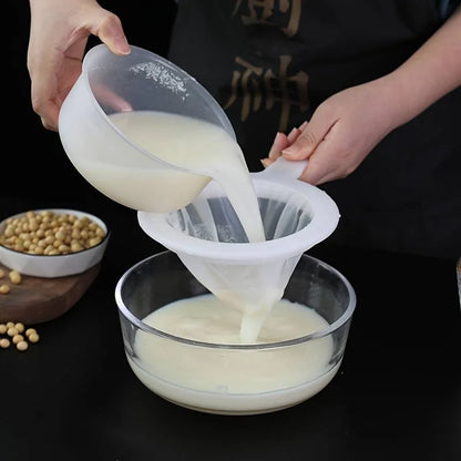 Fine Mesh Strainer Spoon – Nylon Coffee, Milk, Soy & Yogurt Filter, 100–400 Mesh Kitchen Sieve & Dining Gadget Tool