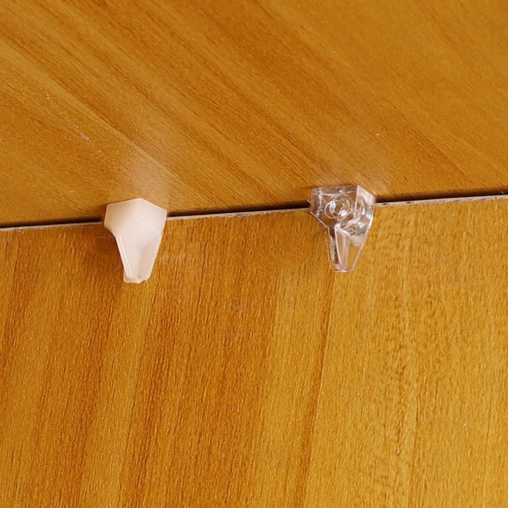 10/500PCS Transparent Shelf Studs – Plastic Laminate & Glass Plate Support Pegs for Cabinet, Wardrobe, Furniture Hardware