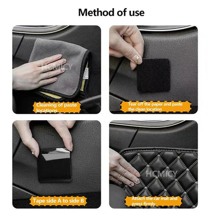 Universal Car Carpet Tape - Floor Mat Clip Fixing Bracket Grip with Self-Adhesive Fastener Sticker - Car Floor Mat Fixing Solution