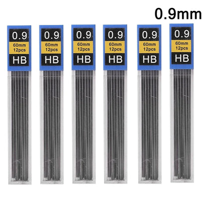 Mechanical Pencil Lead Refill Set 0.3–2.0mm HB – Multi-Size Press Automatic Pencil Leads for Drawing, Painting & Student Stationery