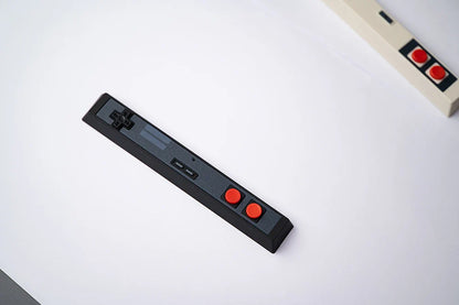 Retro Gamepad Keycap 6.25u Spacebar – Artisan ABS Keycap for MX Switches, Black & White for Mechanical Gaming Keyboards