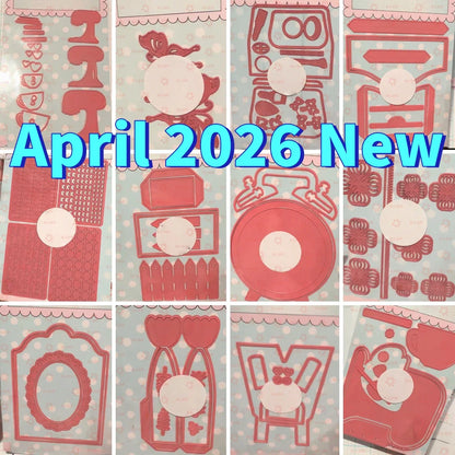 Alarm Clock Clear Stamps & Metal Cutting Dies Set – DIY Scrapbook Embossing Tools for Card Making, Paper Craft & Album Decoration (April 2026 New)