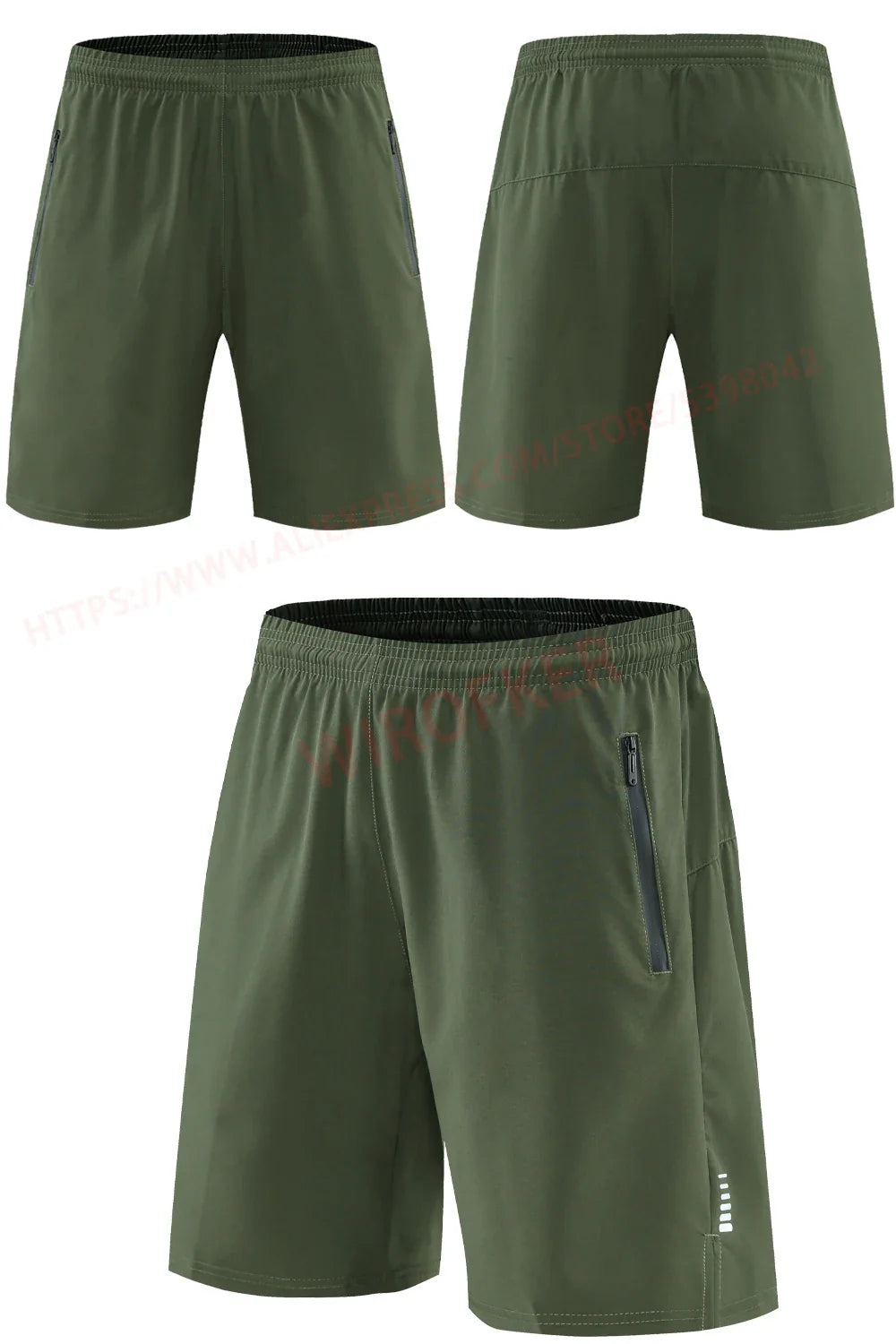 Men's Quick-Dry Running Shorts – Knee-Length Casual Fitness & Gym Training Shorts 2022