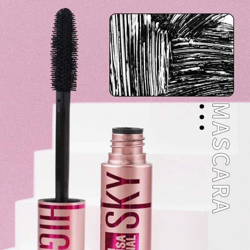 4D Lengthening Waterproof Mascara – Thick Curling, Long-Lasting Black Eyelash Enhancer for Natural Lash Extension Makeup