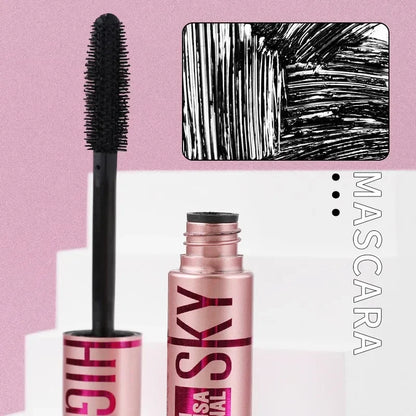 4D Lengthening Waterproof Mascara – Thick Curling, Long-Lasting Black Eyelash Enhancer for Natural Lash Extension Makeup