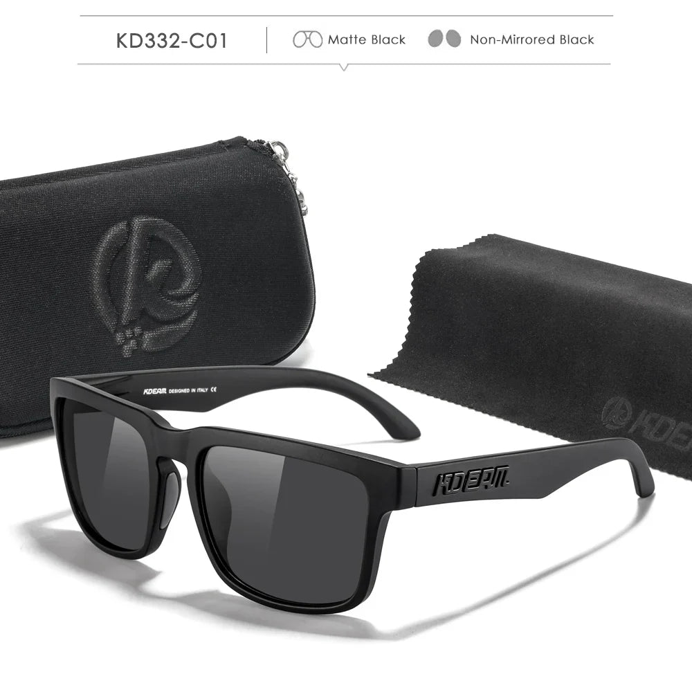 KDEAM Polarized Sunglasses for Men & Women – UV Protection for Fishing, Driving & Hiking with Zipper Case