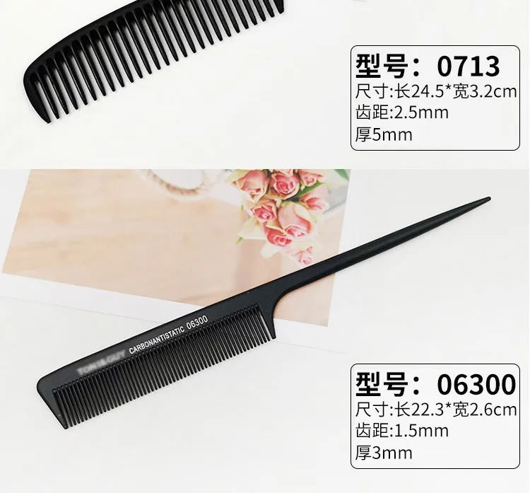 Professional Stainless Steel Hair Tail Comb – Fine Teeth Salon Styling Comb, Spiked Hair Care Tool for Barbers