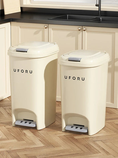 10L/20L Double Pedal Trash Can – Large Capacity Kitchen & Bathroom Bin with Lid, Foot/Push Type