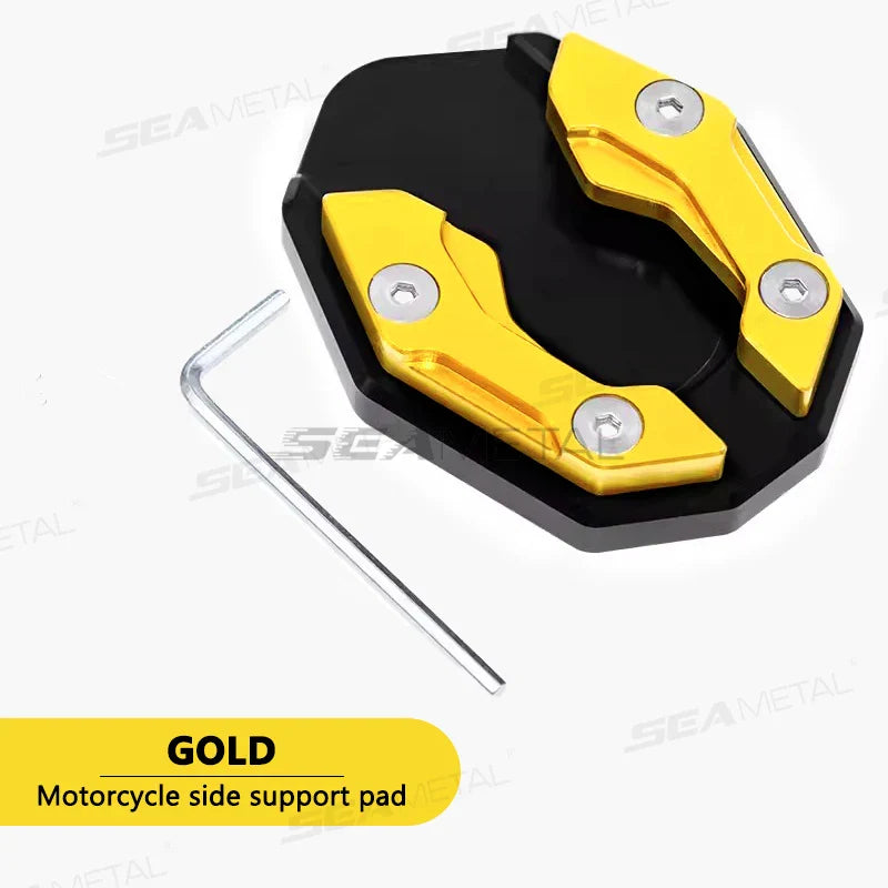 BLALION Aluminum Motorcycle Kickstand Extender – Side Stand Foot Pad Support Plate Accessory