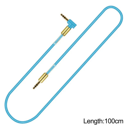 3.5mm Male-to-Male Audio Aux Cable — For Samsung Car Headphone & Speaker Wire