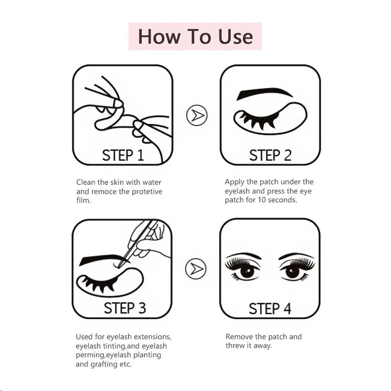50PCS Hydrogel Eyelash Patches – Moisturizing Eye Pads for Grafting & Isolation