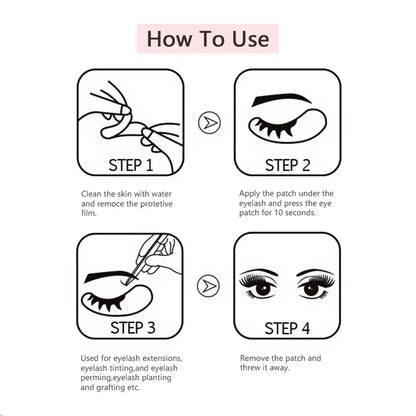50PCS Hydrogel Eyelash Patches – Moisturizing Eye Pads for Grafting & Isolation