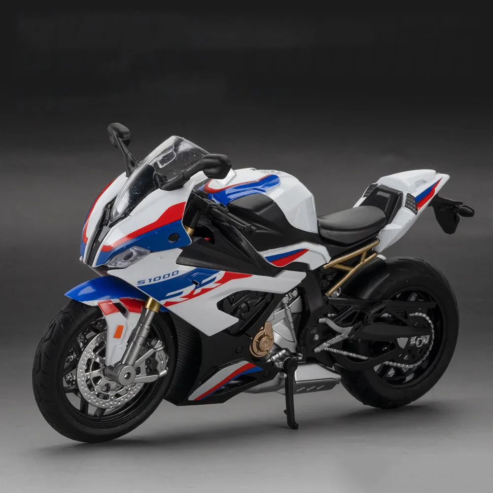 1:12 S1000RR Model Motorcycle – Kawasaki Ninja H2R Alloy Diecast Toy with Sound, Light & Shock Absorption, Perfect Gift for Boys