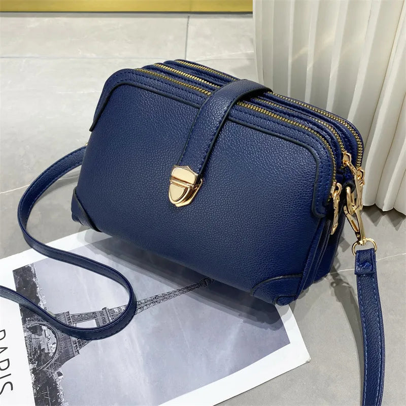 Yogodlns Women’s PU Leather Phone Shoulder Bag - Small Square Crossbody Messenger Handbag