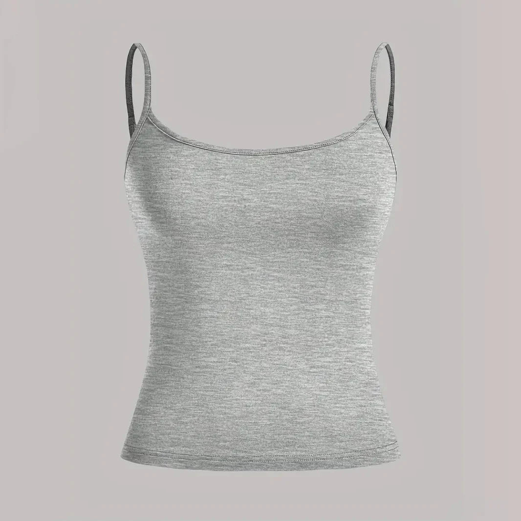 Women’s Slim Strap Tank Top – Breathable Summer Sleeveless Casual Top