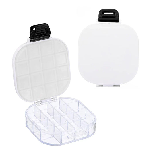 16-Well Transparent Paint Storage Box — Airtight Moisture-Proof Container & Foldable Painting Palette