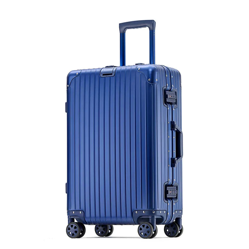 Aluminum Magnesium Alloy Rolling Suitcase – Designer Carry-On & Cabin Luggage, 20/28/30 Inch Trolley Case