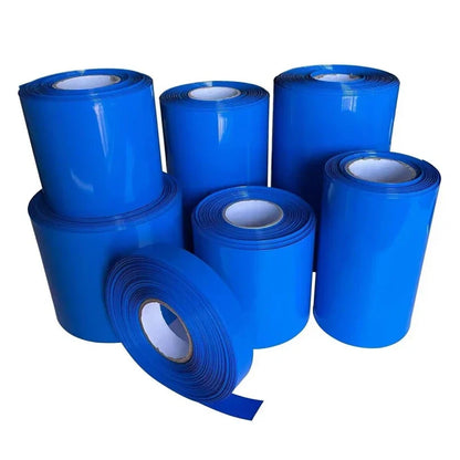 1M PVC Heat Shrink Tube for 18650 Battery Packs – Blue Insulated Cable Sleeve Multi-Size Shrink Tubing