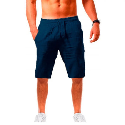Men’s Cotton Linen Shorts – Breathable Summer Solid Color Linen Trousers, Fitness Streetwear S-3XL