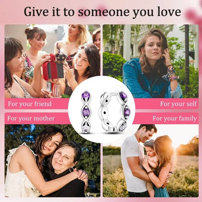 Sparkling Colorful Hoop Earrings – 925 Sterling Silver Hypoallergenic Jewelry with Zircon, Elegant Luxury Style for Women