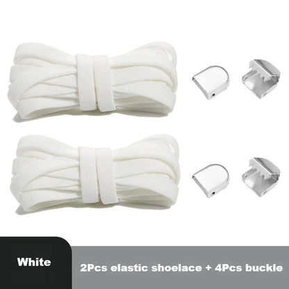 No-Tie 8MM Flat Elastic Shoelaces – Quick Sneakers Laces for Kids & Adults, Shoe Accessories