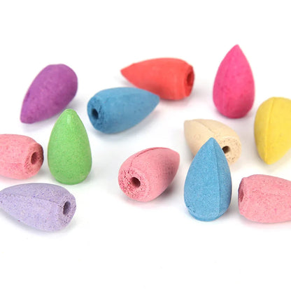 Natural Incense Mixed Backflow Cones – Waterfall Smoke Burner for Aromatherapy, Tea Room, Yoga, & Meditation