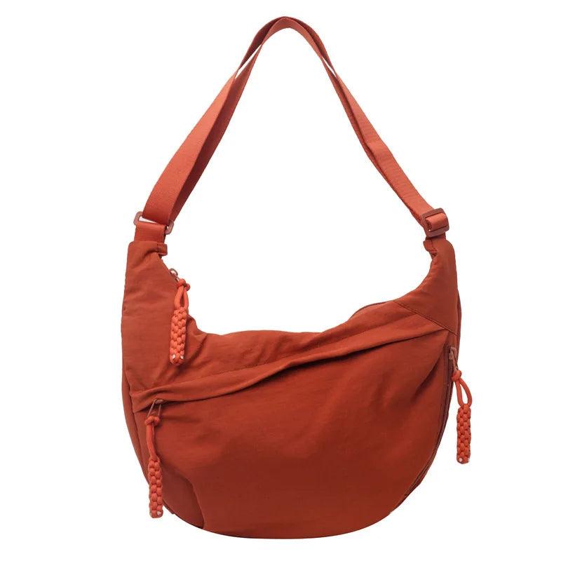 New Nylon Fabric Shoulder Bag – High Capacity Women's Crossbody Messenger Bag, Versatile & Leisure Hobo