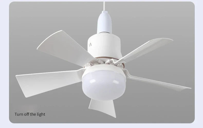 30W E27 Ceiling Fan Light with Remote - LED Dimming Function, Intelligent Silent Fan for Bedroom & Living Room