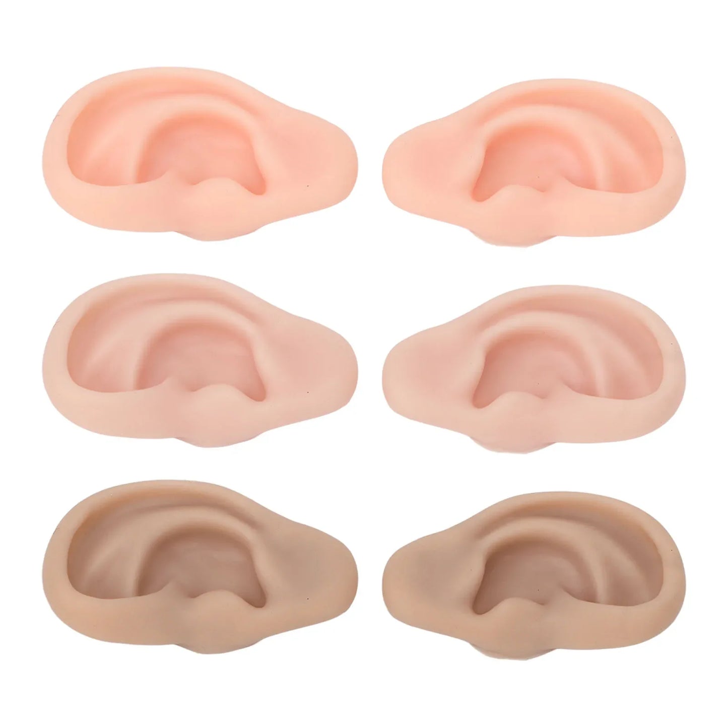 Soft Silicone Ear Model – Flexible Piercing Practice & Earring Display Training Mannequin for Jewelry Showcase & Ear Piercing Practice