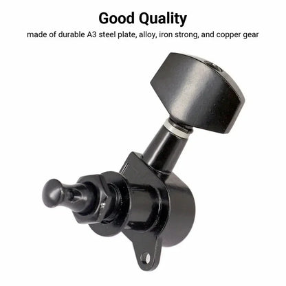 6-Piece Guitar Tuning Pegs Set — Locking Machine Heads for Electric Guitar