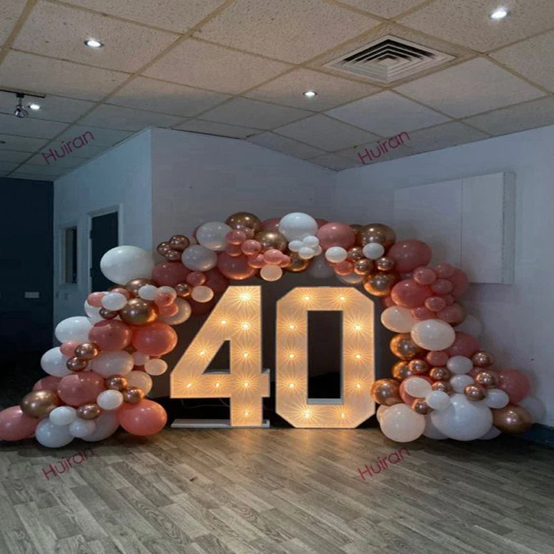 91.5cm Giant LED Light Birthday Number Figure - 1st Birthday, Anniversary, Wedding, Baby Shower Decor, 30, 40, 50 Number Frame