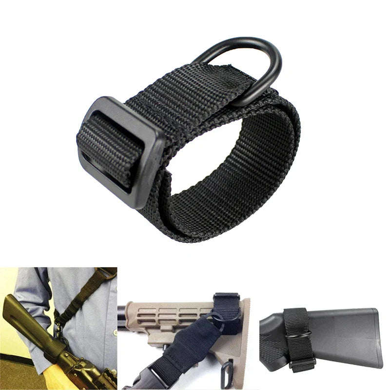 Airsoft Buttstock Sling Adapter – Adjustable Gun Strap & Rope for Comfortable Gun Carry