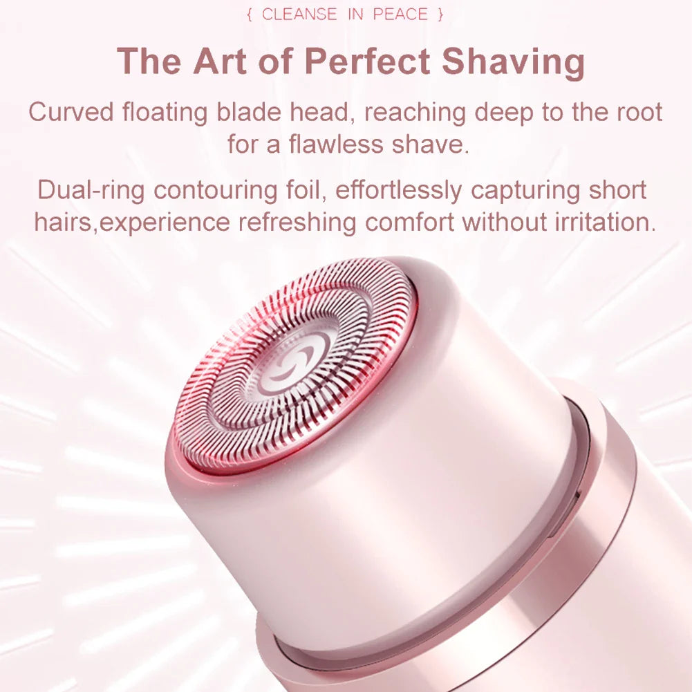 Women’s 2-in-1 Electric Razor – Dual-Head Painless Wet & Dry Bikini Trimmer with Detachable Head Shaver