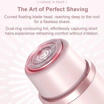 Women’s 2-in-1 Electric Razor – Dual-Head Painless Wet & Dry Bikini Trimmer with Detachable Head Shaver