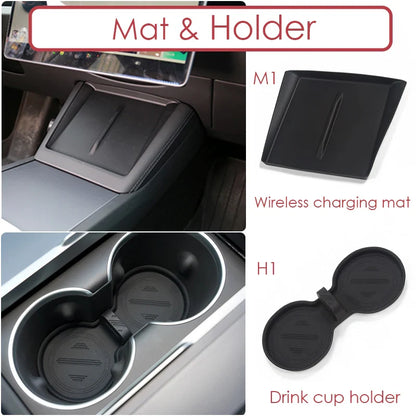 Tesla Model 3 Highland 2024 Center Console Storage Box – Armrest Organizer Accessory for Model 3 Stowing & Tidying