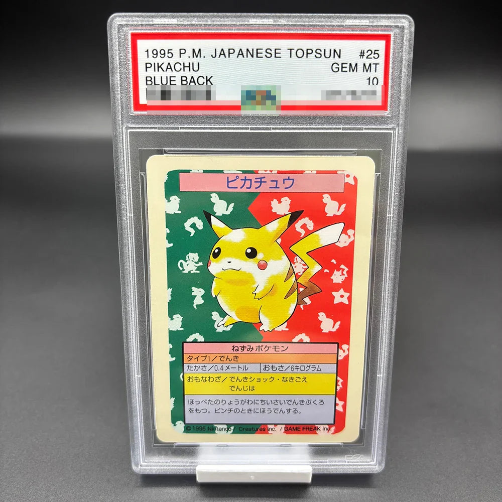 DIY 2023 PTCG Van Gogh Pikachu & Grey Felt Hat Collection Card – 10-Point Rating Anime Game Card Gift Toy