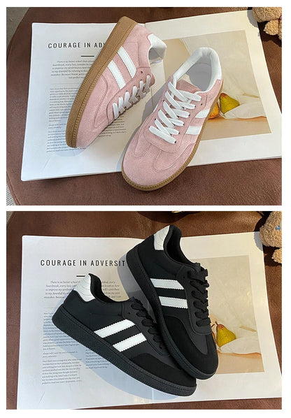 Women’s Casual Lace-Up Shoes | Lightweight Anti-Slip Flat Sneakers for Outdoor Walking