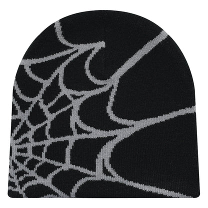 Y2K Spider Web Knit Hat - Unisex Outdoor Sports Fashion Beanie for Men & Women
