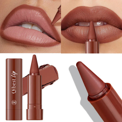 Twist-Up Lip Liner & Lipstick Pen – Multipurpose Velvet Matte Waterproof Lip Contour & Powder Blusher Rouge Makeup